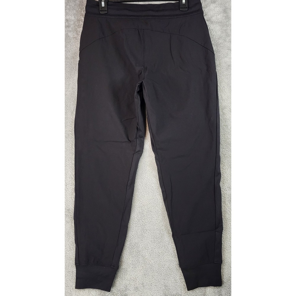 Athleta Highands Hybrid Trek Jogger Pants Womens Size 8 Black Zip Pockets - Picture 2 of 13